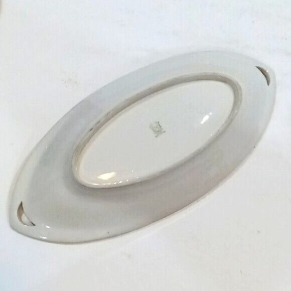 Antique Noritake Porcelain Sushi Serving Dish & Six Matching Sauce Dips/Cellars - Picture 8 of 9